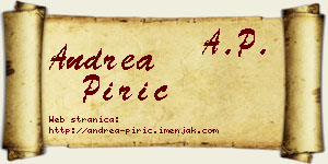 Andrea Pirić vizit kartica